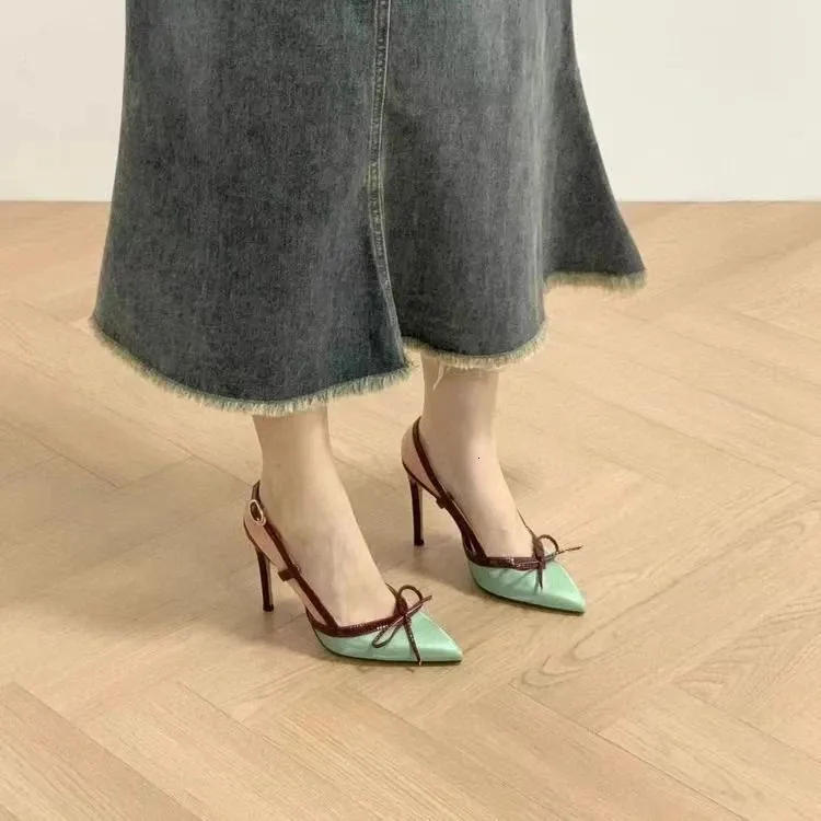 French Style Sandals For Women With Pointed Toe And Bow Details_voghion.com