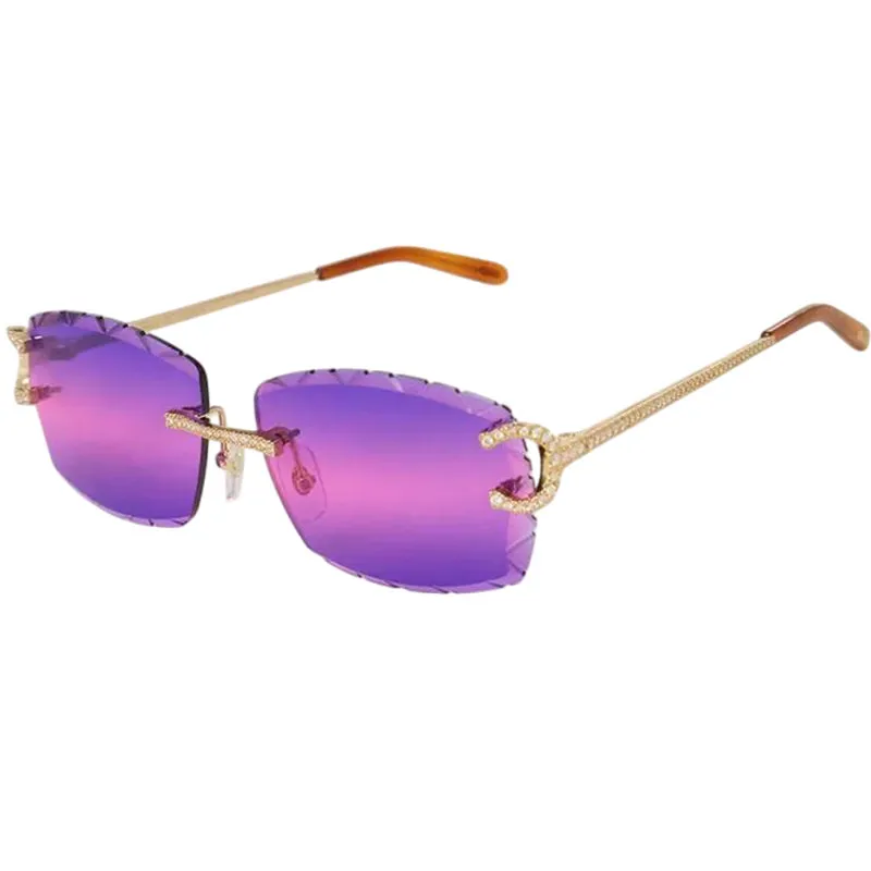 Luxury Moissanite Rimless Sunglasses Women Man... From  display picture 2
