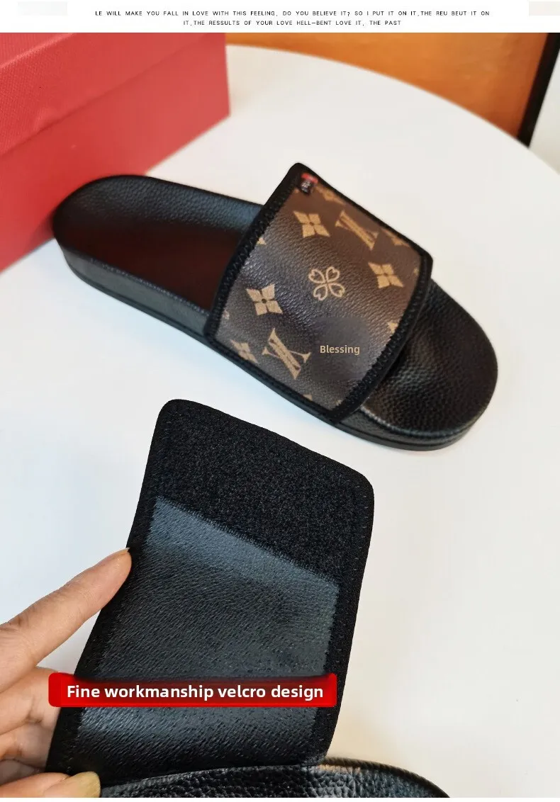 Men Adjustable Strap Slide Sandals Non Slip Thick Sole Summer Beach_voghion.com