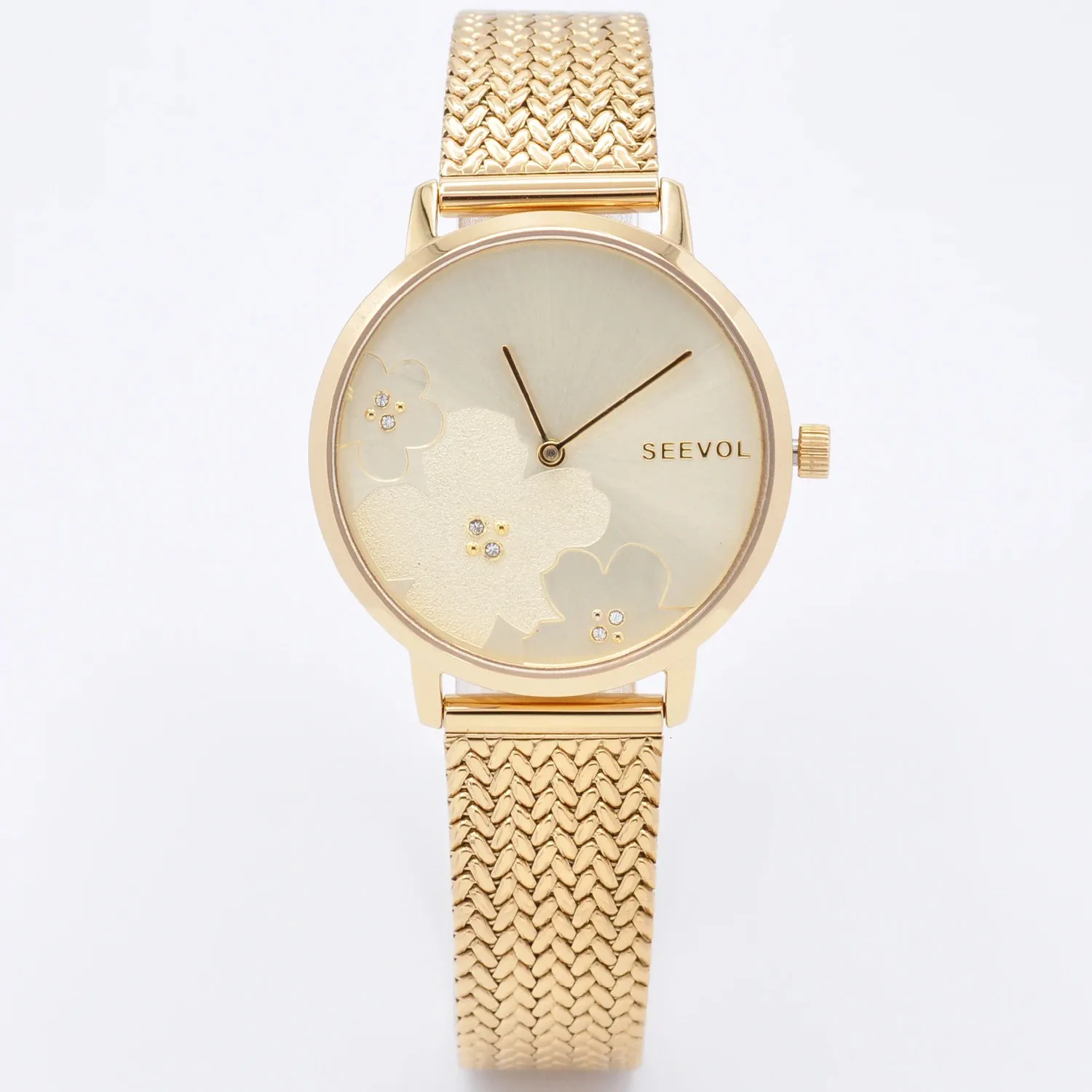 260429 Womens Quartz Watch 35mm Flower Dial Wheat... From 