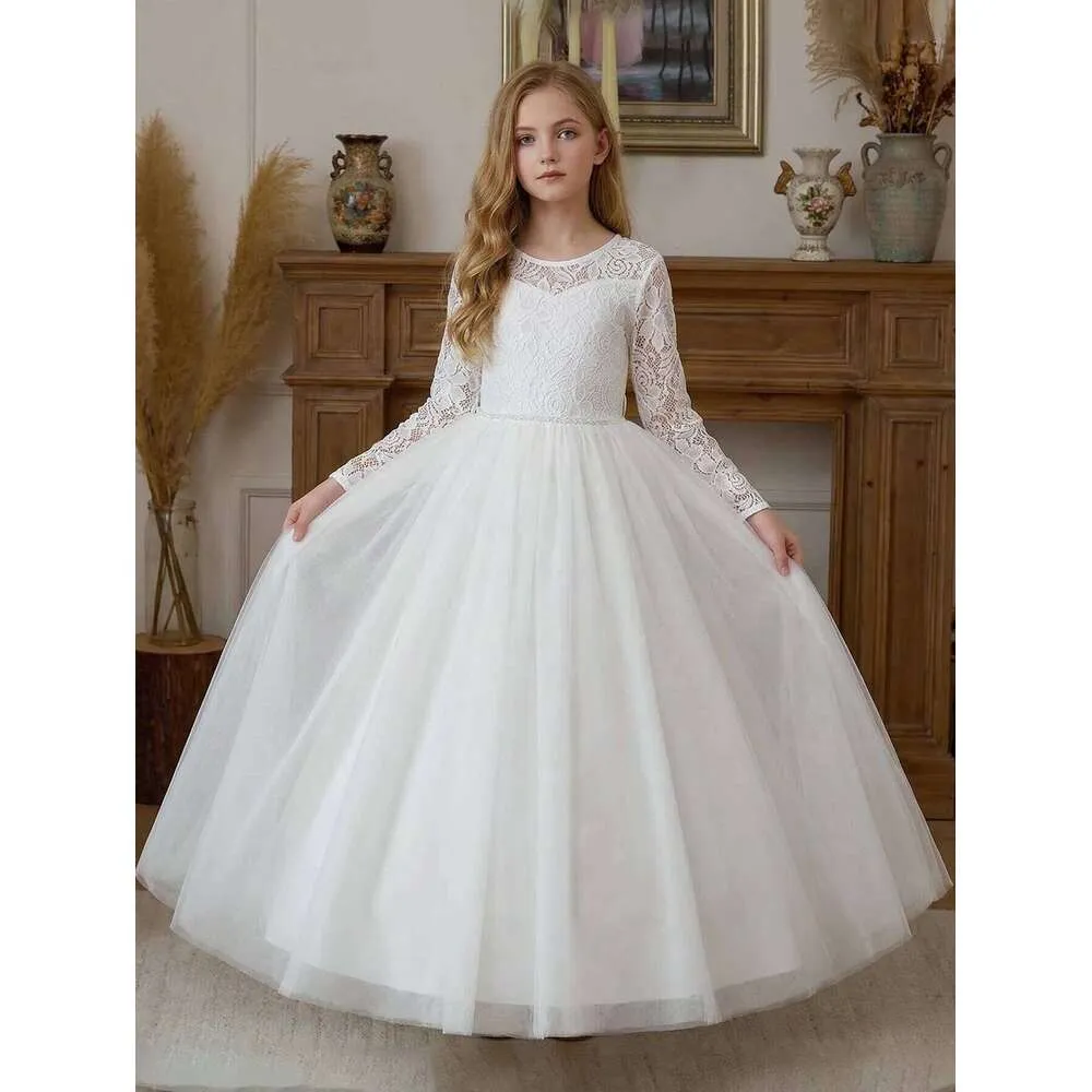 Vintage Ivory White Long Sleeved Flower Girl Dresses... From Babynice888,  Rs.5,124.13 | DHgate.Com