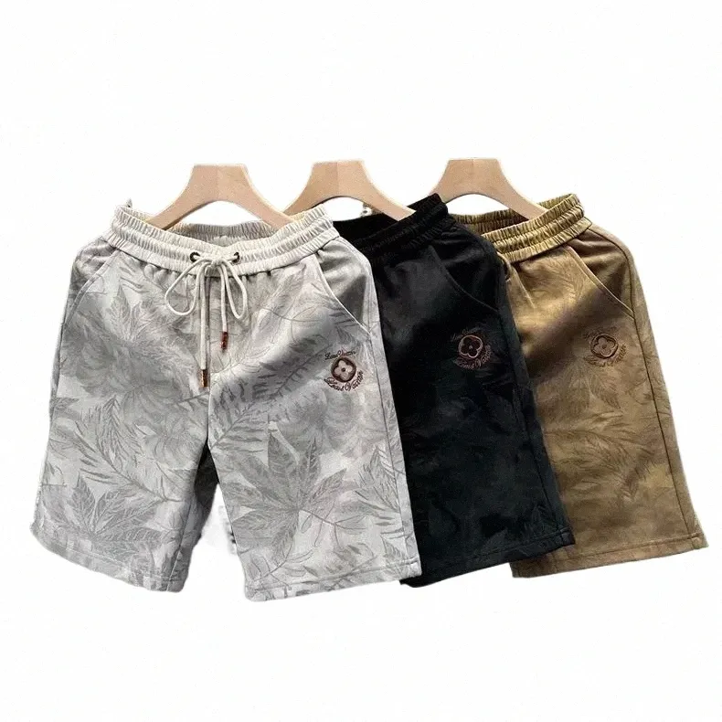 luxury Brand Designer Clothes European High-End Fashion Heavy Embroidery  Casual Sports Plus Size Men's Shorts Trendy Brand 2025 Summer New  Five-Point ...
