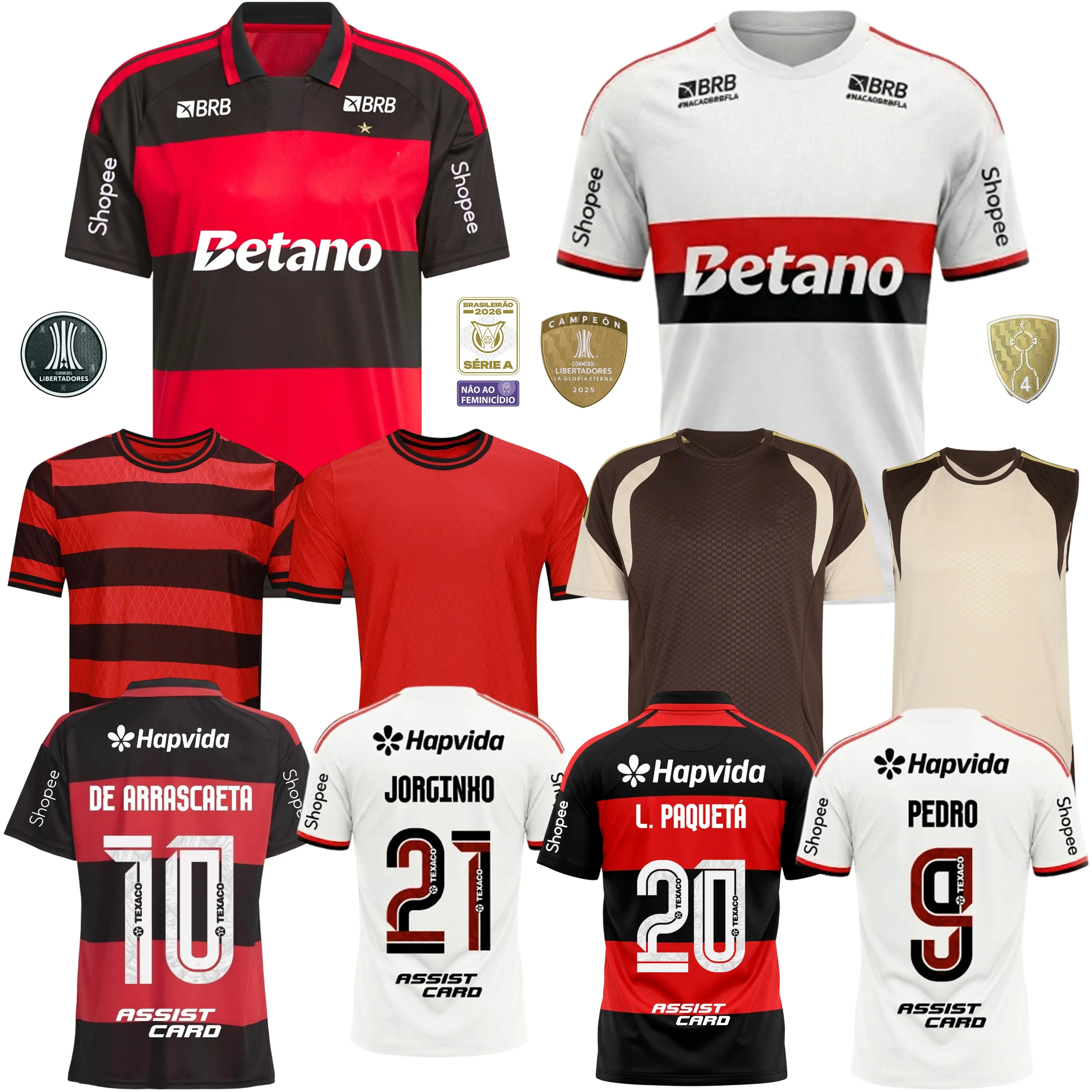 Men's Flamengo 2026 2027 Soccer Jersey Short Sleeve Polyester