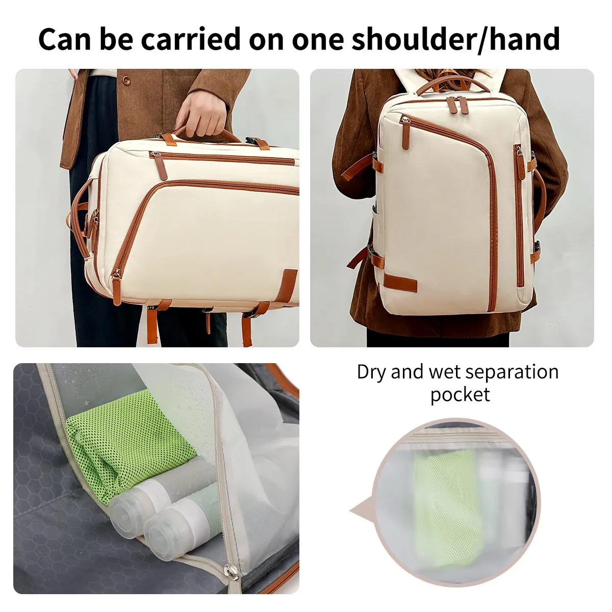 Unisex Simple Business Computer Backpack Outdoor Large Capacity Travel Student School Bag Boys 260428_voghion.com