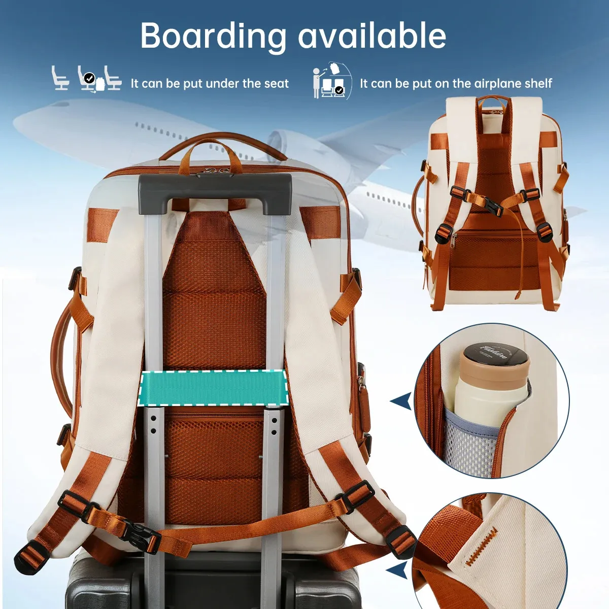 Unisex Simple Business Computer Backpack Outdoor Large Capacity Travel Student School Bag Boys 260428_voghion.com