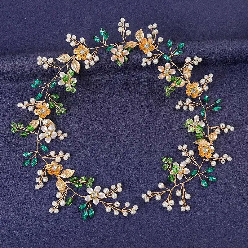 Sparkling Green Crystal Rhinestone Pearl Green... From  display picture 2