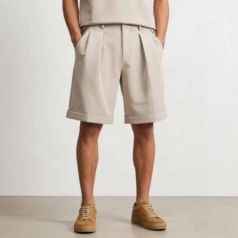 elastic waist dress shorts for men Saviour Elastic Waist Work Short Shorts