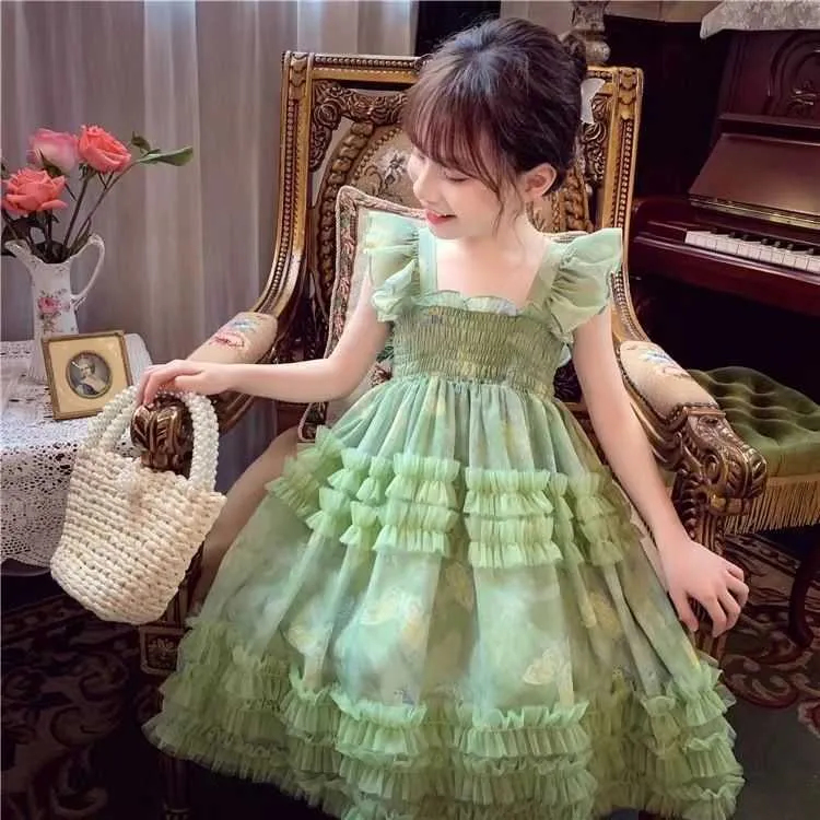 mesh princess dress Butterfly Sequin Mesh Princess Dress for Girls