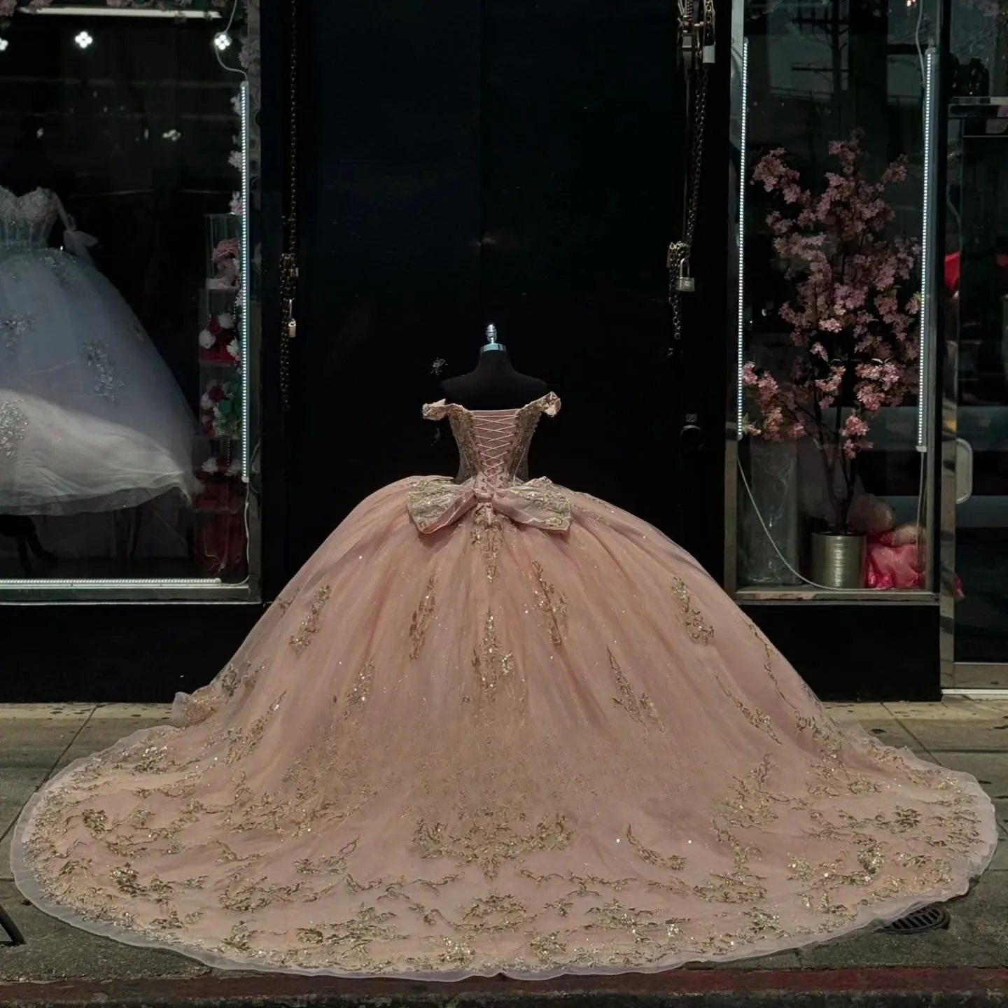 15 light pink dresses Glow-in-the-Dark Princesa Quinceaera Dress PR12261 Blush/Champagne / 00