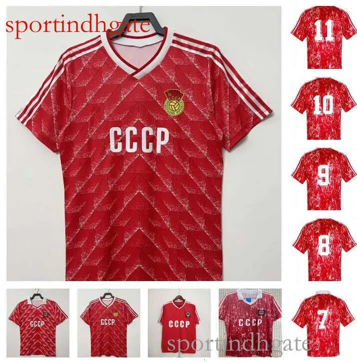 Retro 1986 1991 USSR Red Soccer Jersey, Vintage From