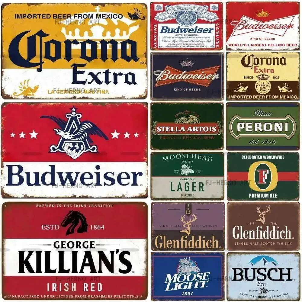 Targa Metallica Vintage 20x30 Cm | Cartello Pubblicitario Per Bar, Pub, Birreria | Decorazione Parete Retro