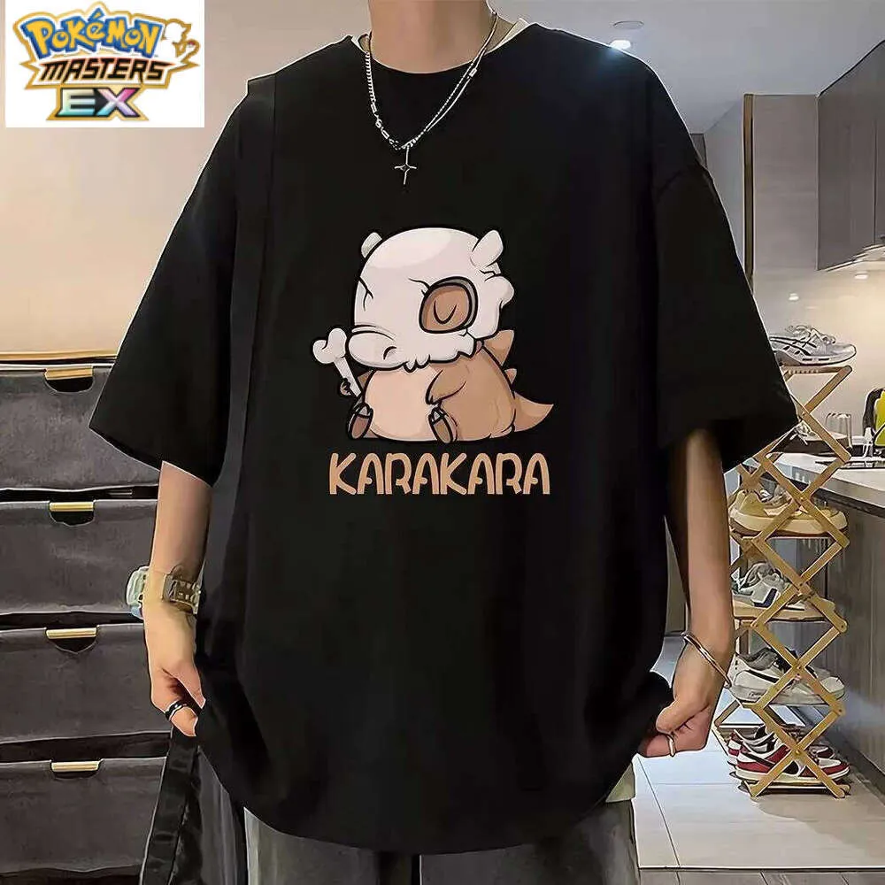 Pokmon Japanese Short-sleeved for Men, Summer Loose Anime T-shirt