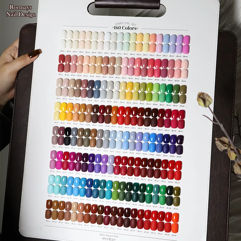 Rabia Gel Nail Polish Set 160 Trendy Colors, Soak From