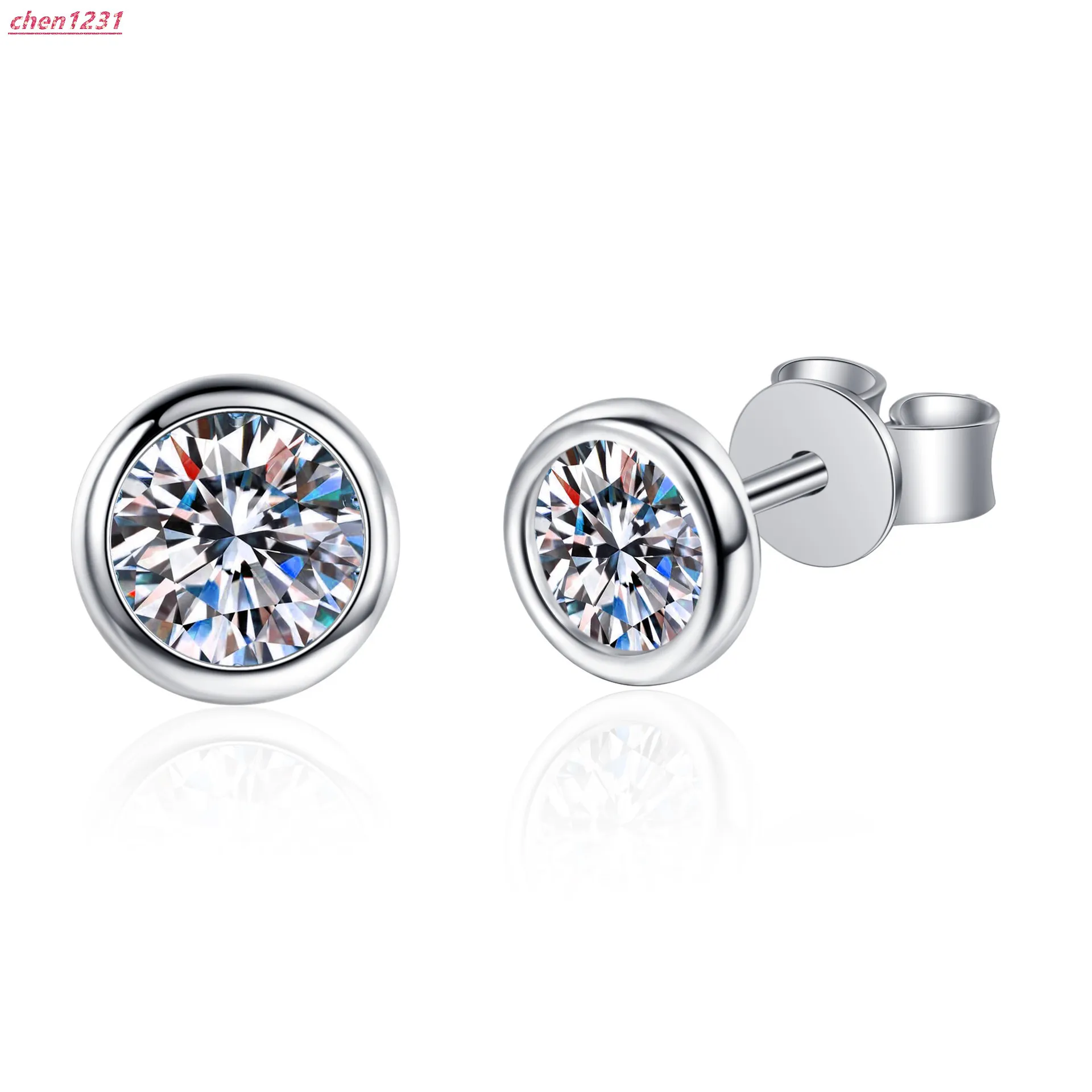Oahlan örhängen med moissanite i sterling silver för damer_voghion.com