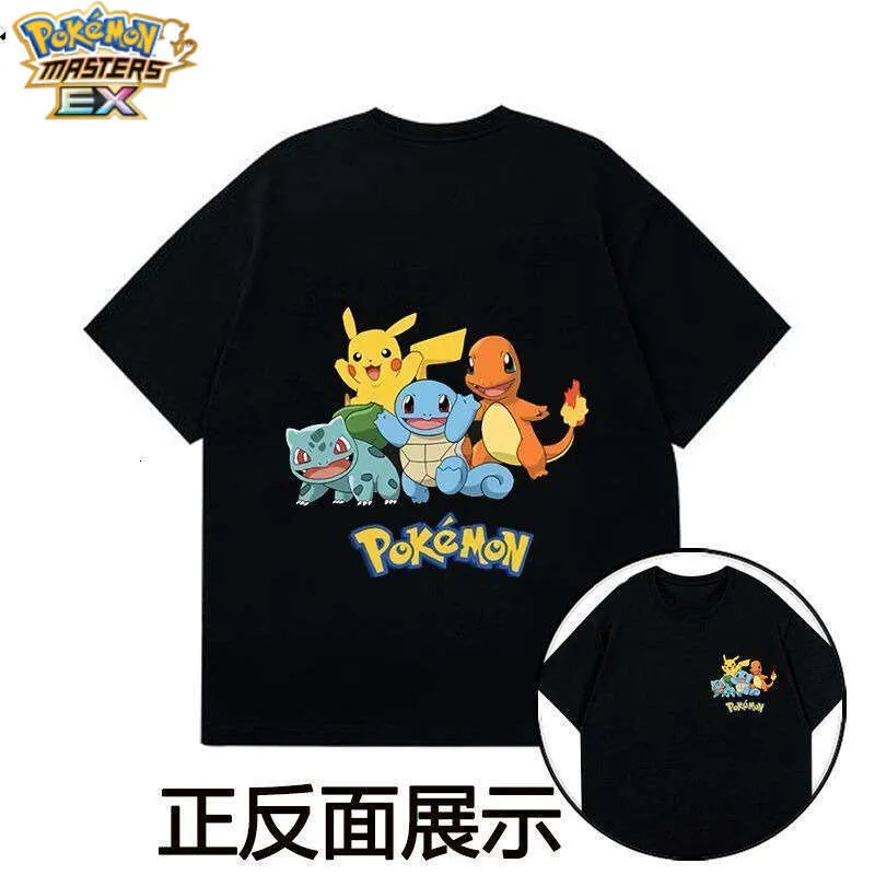 夏新ポケモン男の子半袖子供ピカチュウ Tシャツ幼児ビッグキッズ