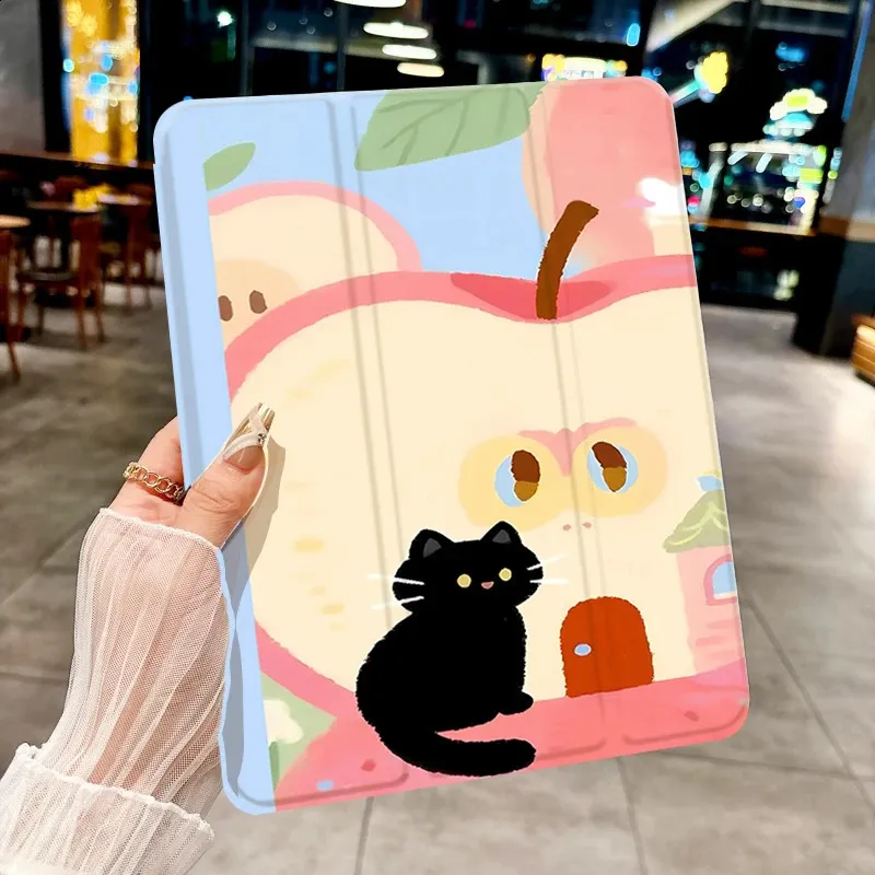 猫柄三つ折りタブレットケース IPad Pro 10/11、Air 第 3 ～ 5 世代