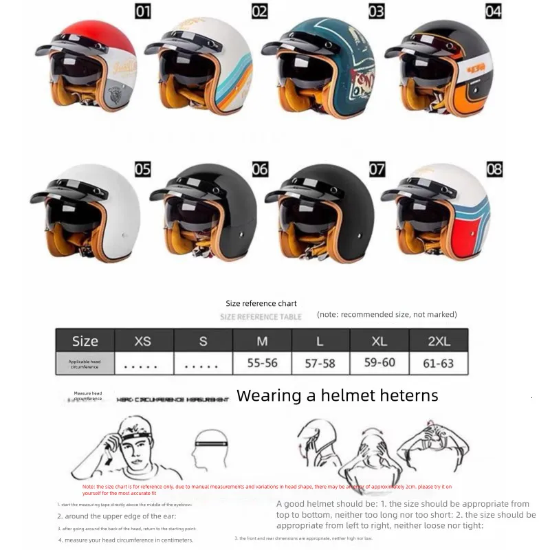Retro Motorcycle Helmets 3/4 Half Helmet With... From Ddmywonder, $92.62 |  DHgate.Com