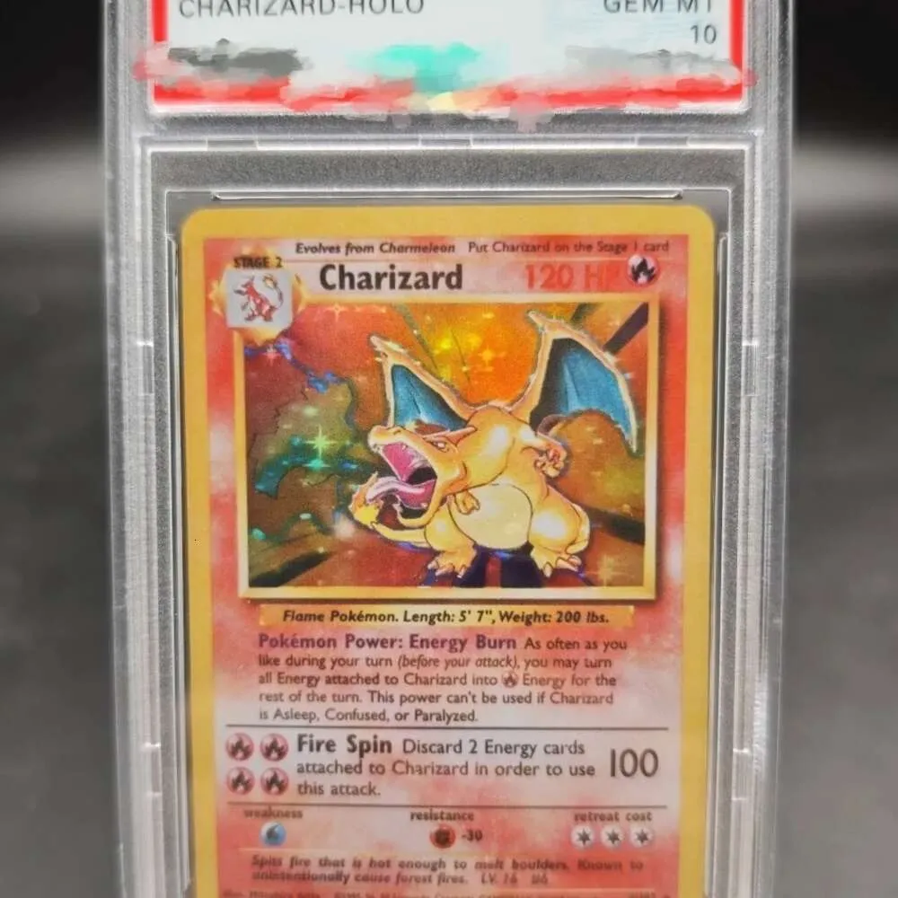pokemon charizard card 4/102 PSA 8 NM - MT Captured in a crystal Charizard Base Set Holo Unlimited