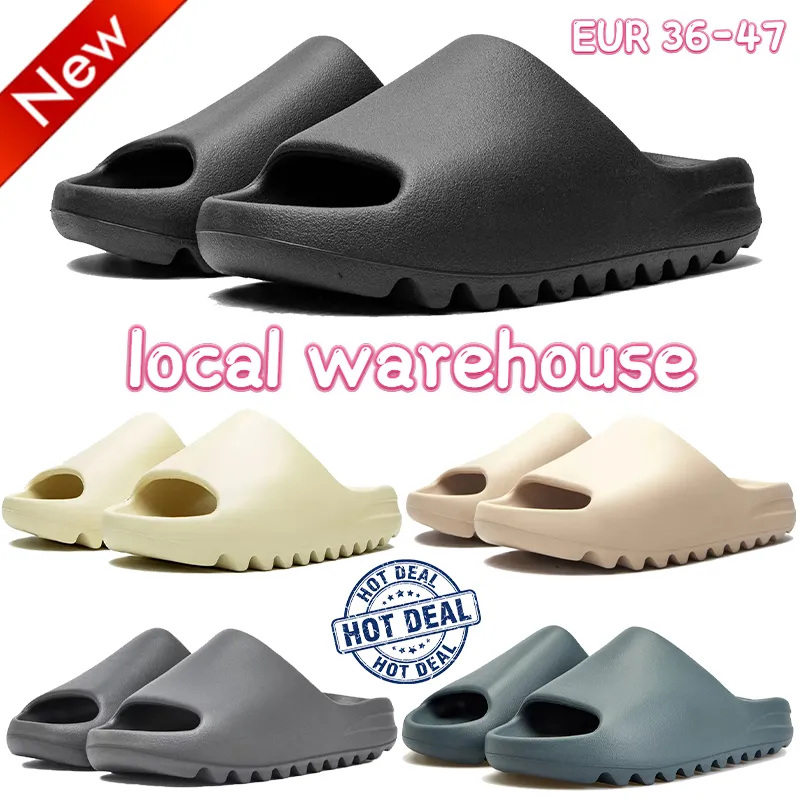 Onyx Bone Flax Designer Slides For Men And Women ... From ...
