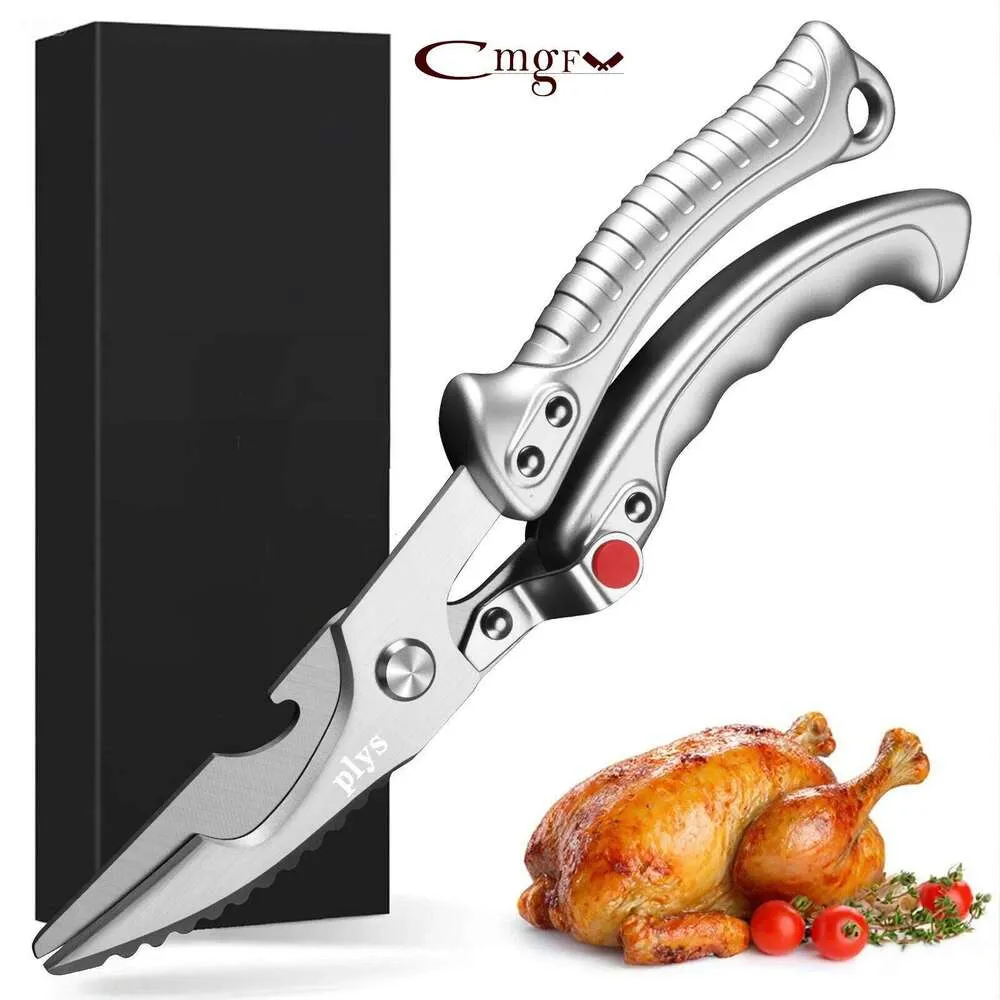 Turkey Scissors 26H0204 Heavy Duty Kitchen Scissors Serrated Poultry Shears For Chicken ...