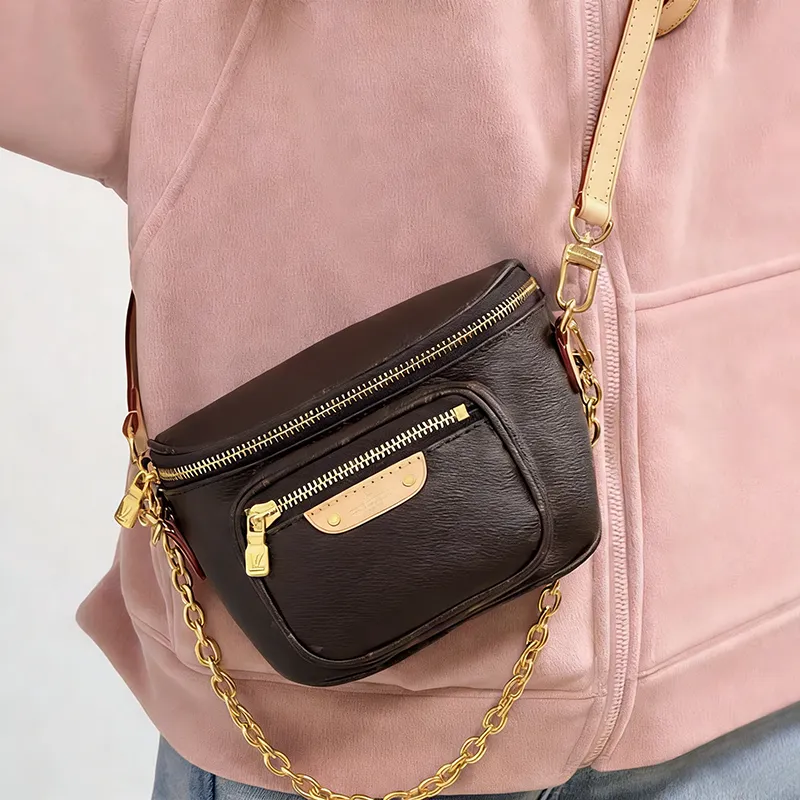 Lady Fanny Packs Leather Mini Bumbag Designer Chain... From  display picture 2