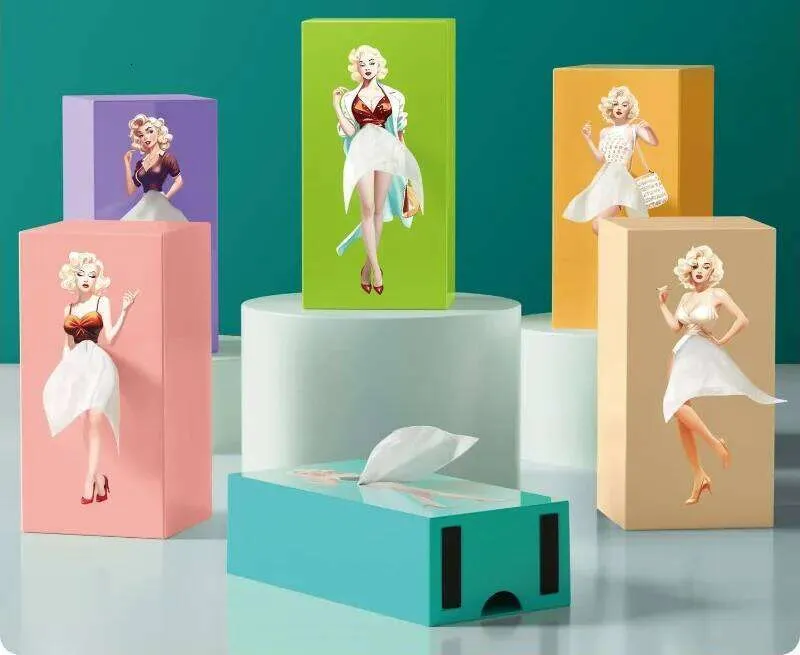 Anime Girl Tissue Box Holder with Leather Seat-Type Laying Method and ...