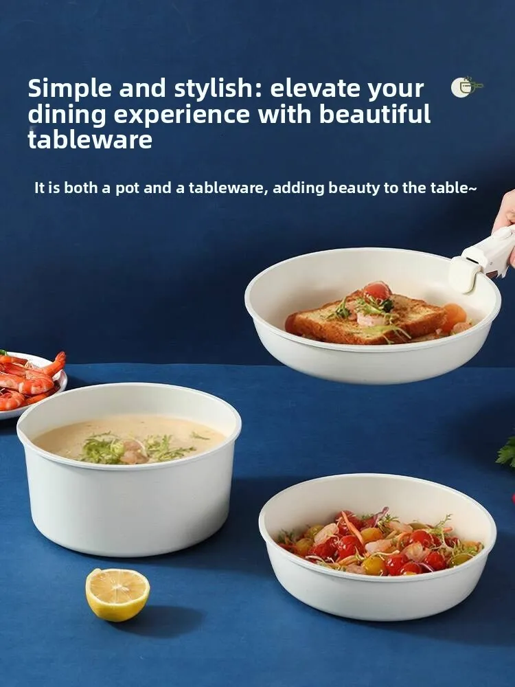 Ceramic Non Stick Cookware Set With Detachable... 