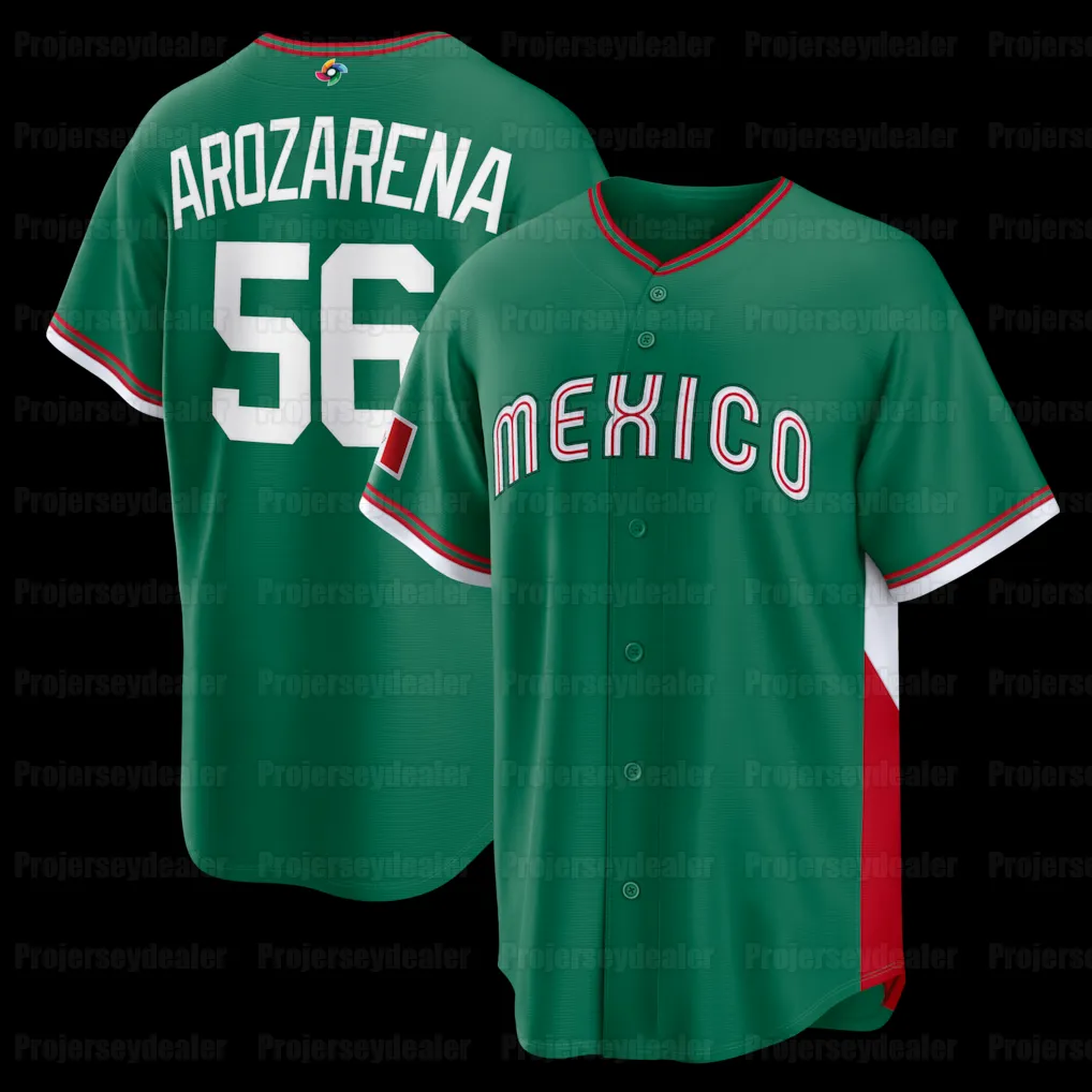 Mexico 2026 WBC Jersey Mens Short Sleeve Polyester Baseball Shirt