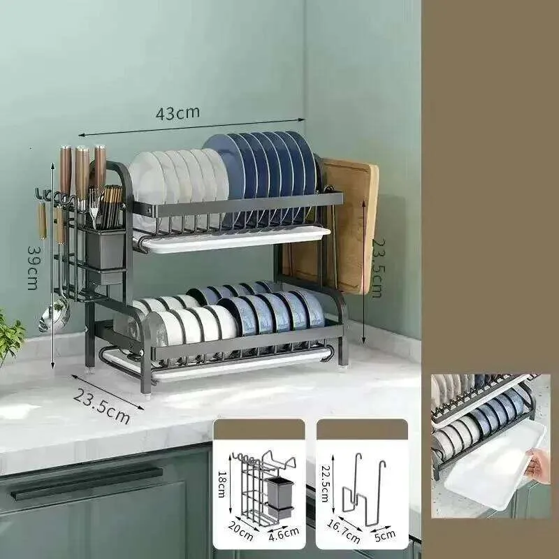 Tableware Draining Racks Kitchen Tableware Drain Rack Shelf Multifunctional... From Olabisi146 ...