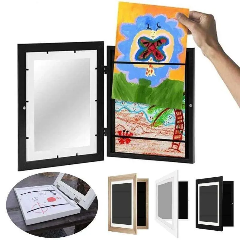 Open Photo Frame Marcos Magnetic Frames For Childrens Art Open Display Photo Card ...