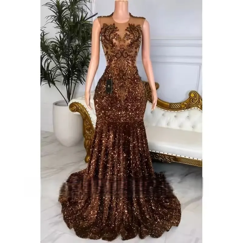 brown diamond dress Diamond In A Ruff” Brown Dress – Queens Bazaar main image 0