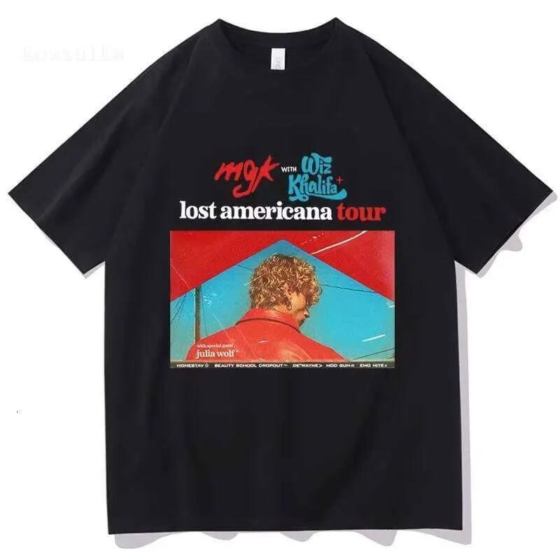 Wholesale MGK Lost Americana Tour Graphic Baggy T Shirt Men