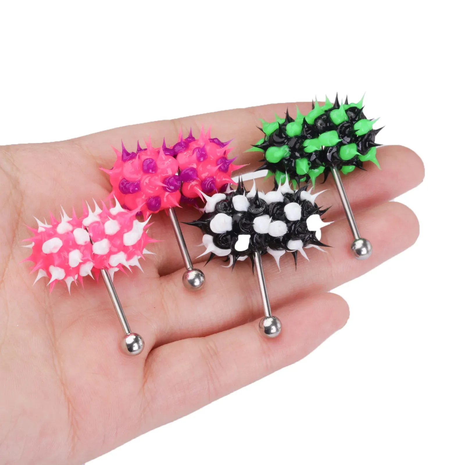 women sexy bathing suit wmLzhen Vibrating Tongue Ring Tongue Nail with Button Battery- Prickly  Straight Barbells Body Piercing Barbell Tongue Rings for Woman Man  (Multicolor) in Saudi Arabia main image 1