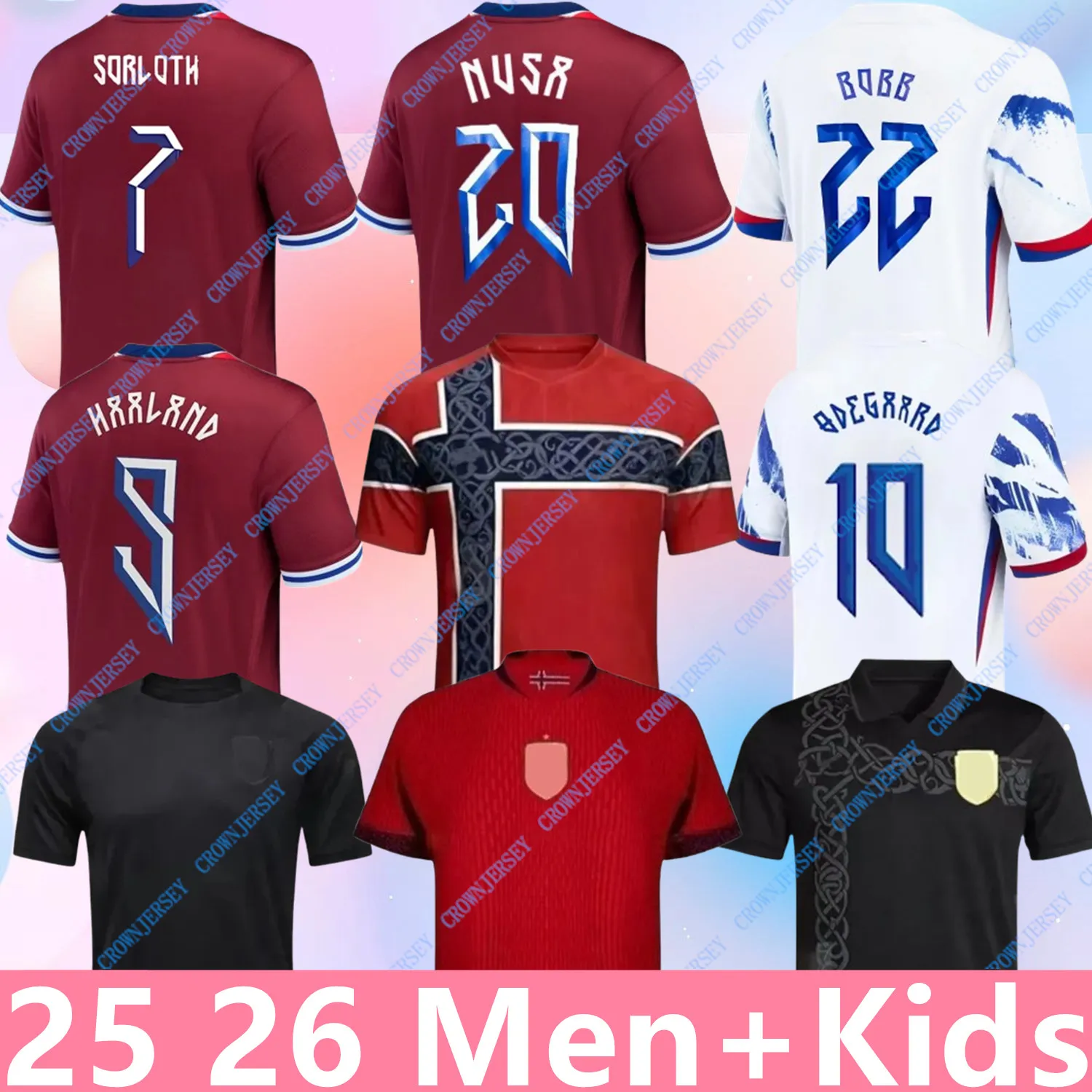 Norway HAALAND 2026 World Cup 2025 2026 Soccer Jerseys SORLOTH NUSA ...