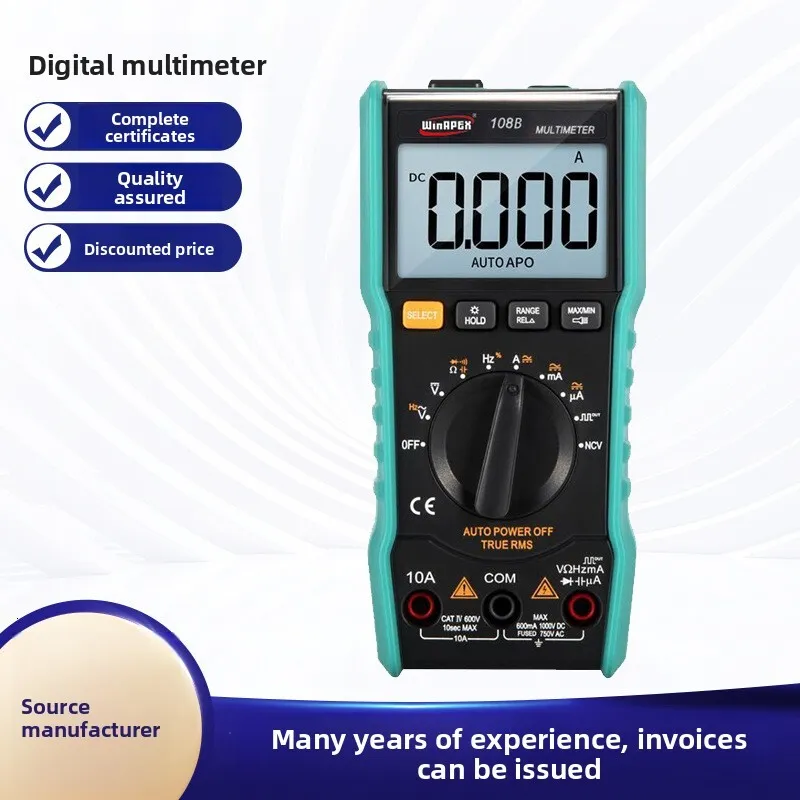 108B Compact Digital Multimeters True RMS, NCV Detection, 6000 Counts ...