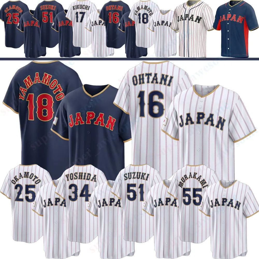 Jersey Da Equipe Nacional Do Japão Camisa De Beisebol Com Ohtani