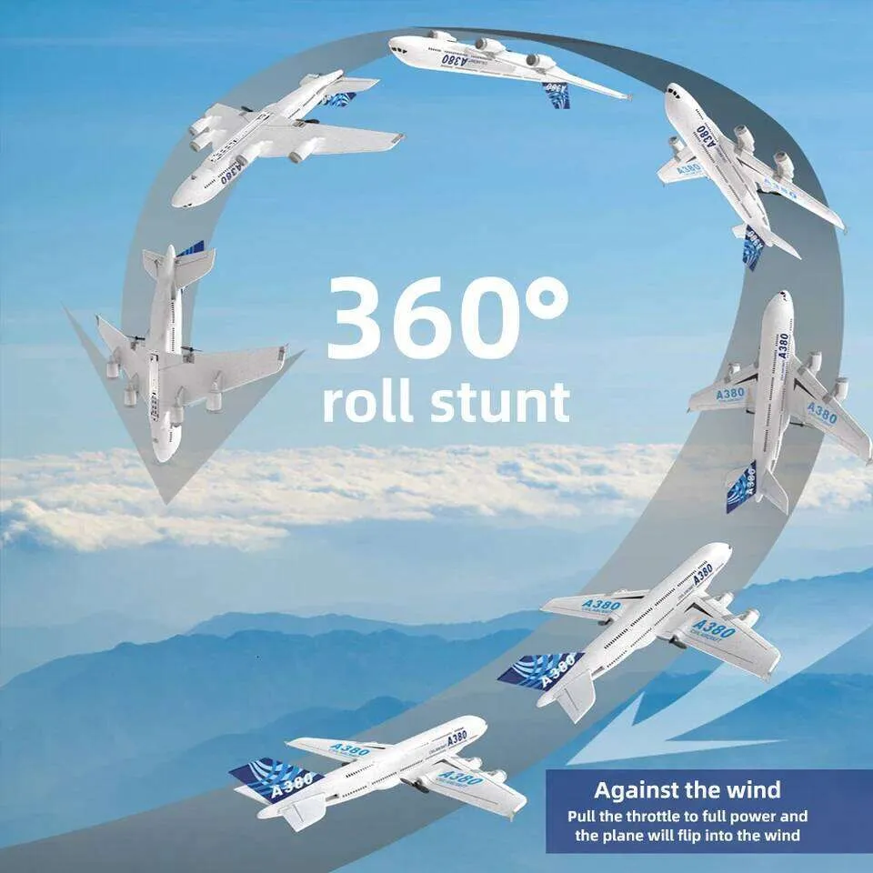 Aereo Telecomandato Airbus A380 In Polistirolo - Easy Fly Per Principianti