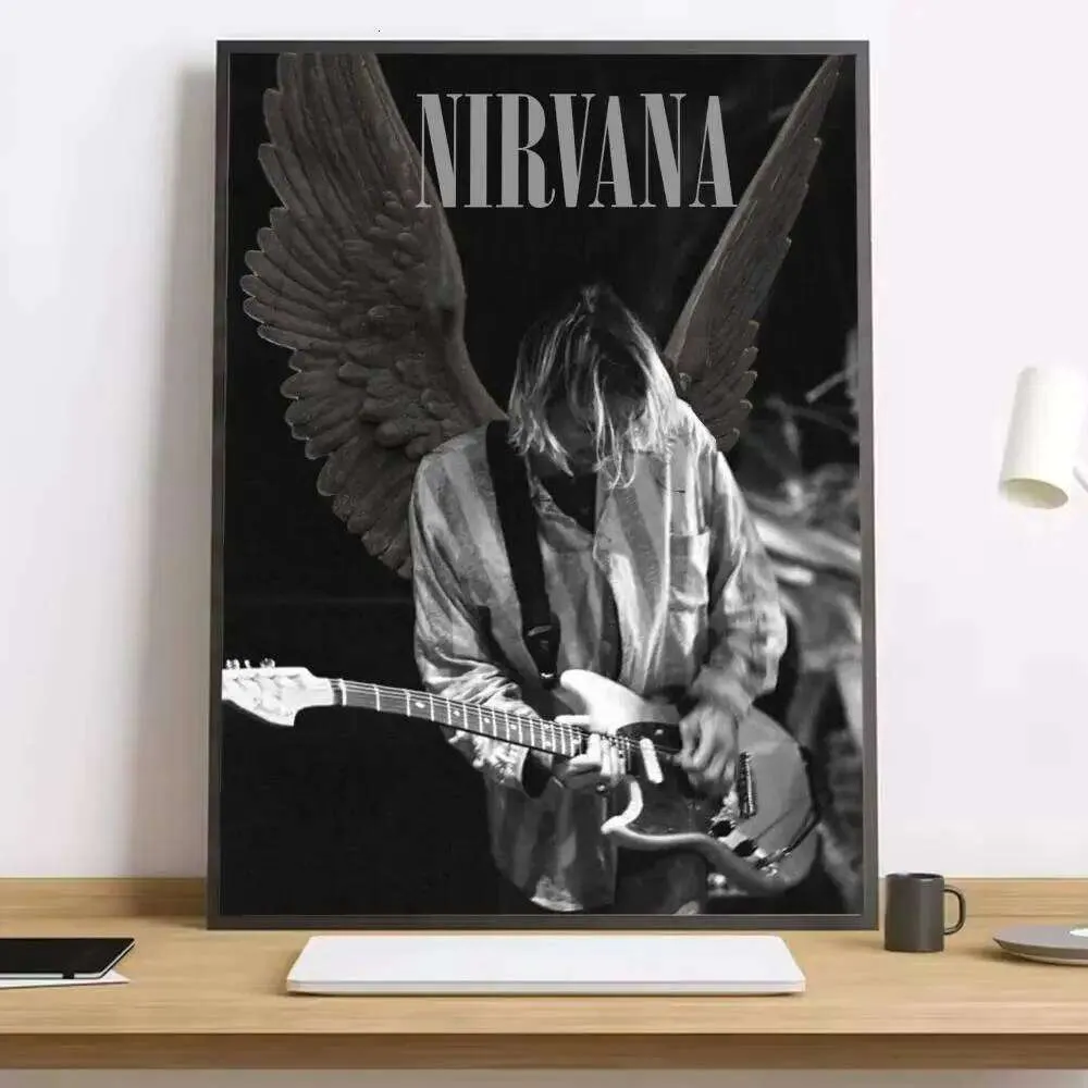 Band N-Nirvana Painting Calligraphy HD Canvas Poster Rectangle