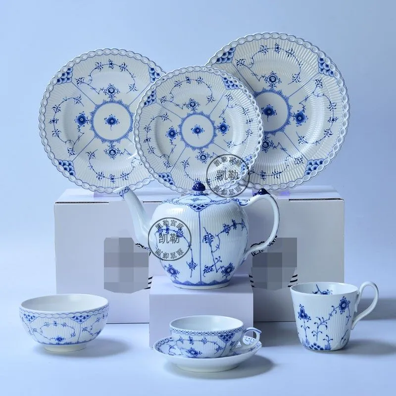 54% Off Danish Tang Hand‑Painted Blue‑White Ceramic Tea & Coffee Set – Buy Now