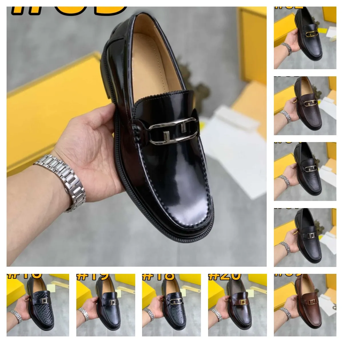 Stylish Leather High Gloss Pointed Toe Slip On Men\'s Dress Loafers Size 44 Black Amazon.com | Men main image 3