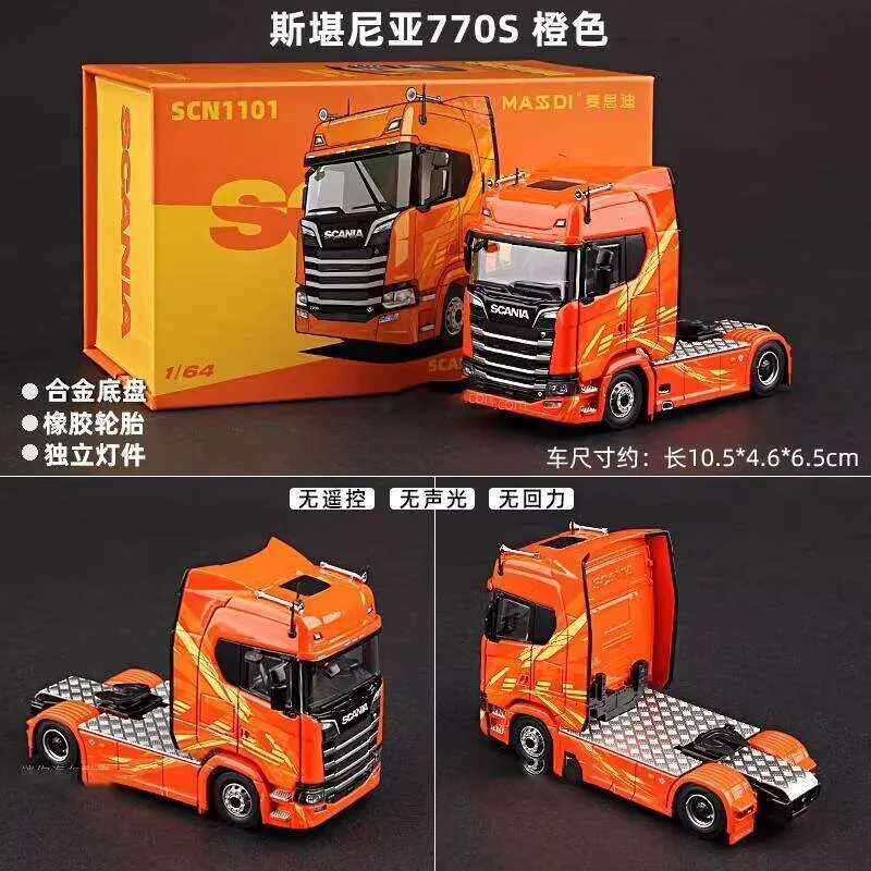 Yeni Masdi 1:64 Scania 770S R650 Döküm Alaşım Römork Yi TL971