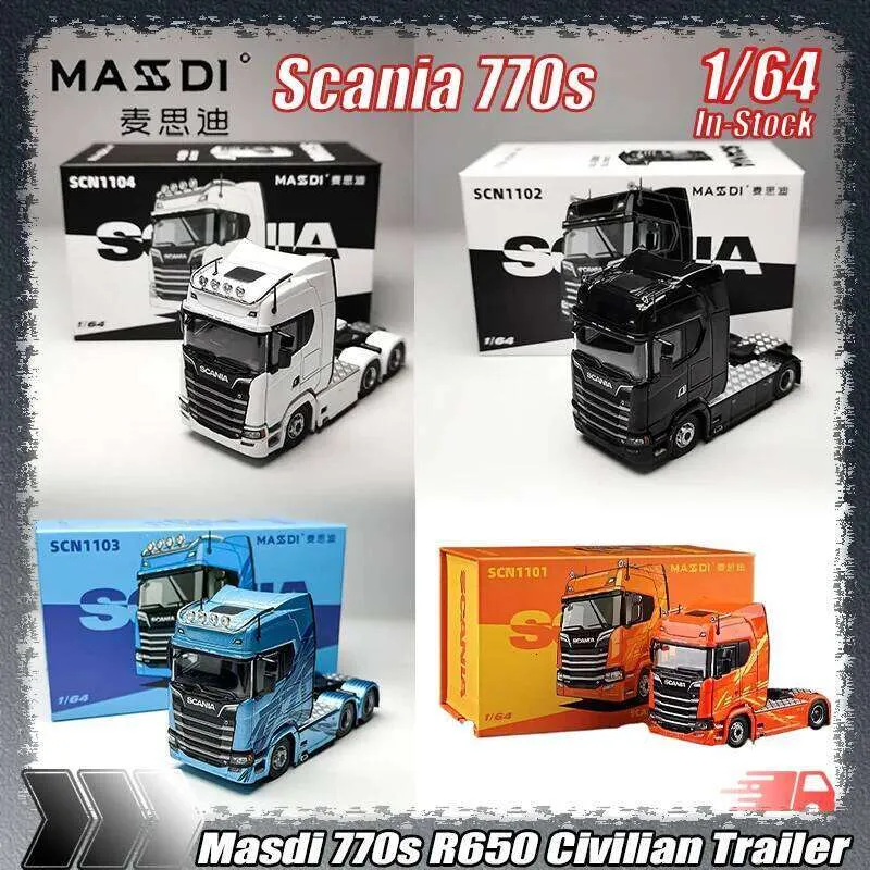 Yeni Masdi 1:64 Scania 770S R650 Döküm Alaşım Römork Yi TL965