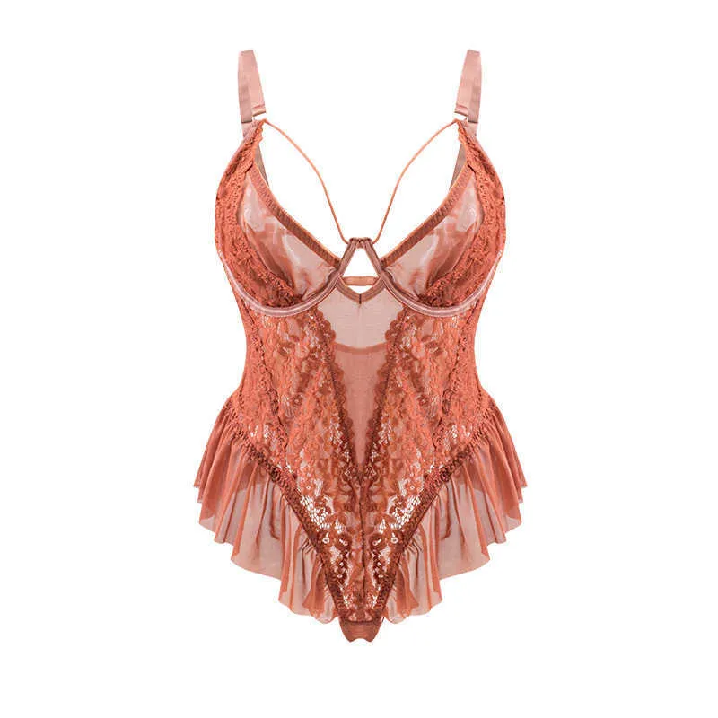 Conjunto De 2 Piezas De Pijama Con Estampado Y Encaje – Lencería Sin Espalda, Pantalón Corto Desgarrado Para Mujer, Ideal Para Casa Y Playa