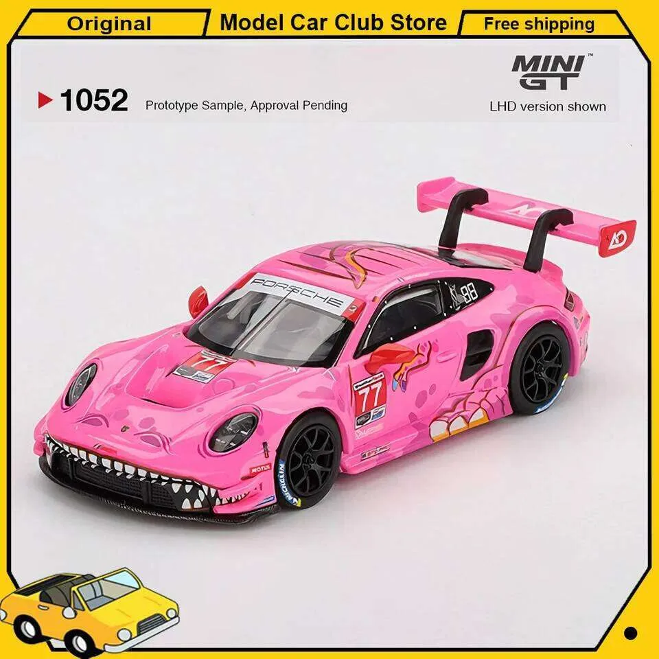 MINI GT 1052 ポルシェ911 GT3 Rピンク ミニカー 2台セット MINIGT 1:64 #1052 Porsche 911 GT3 R Pink Dinosaur De 16,26