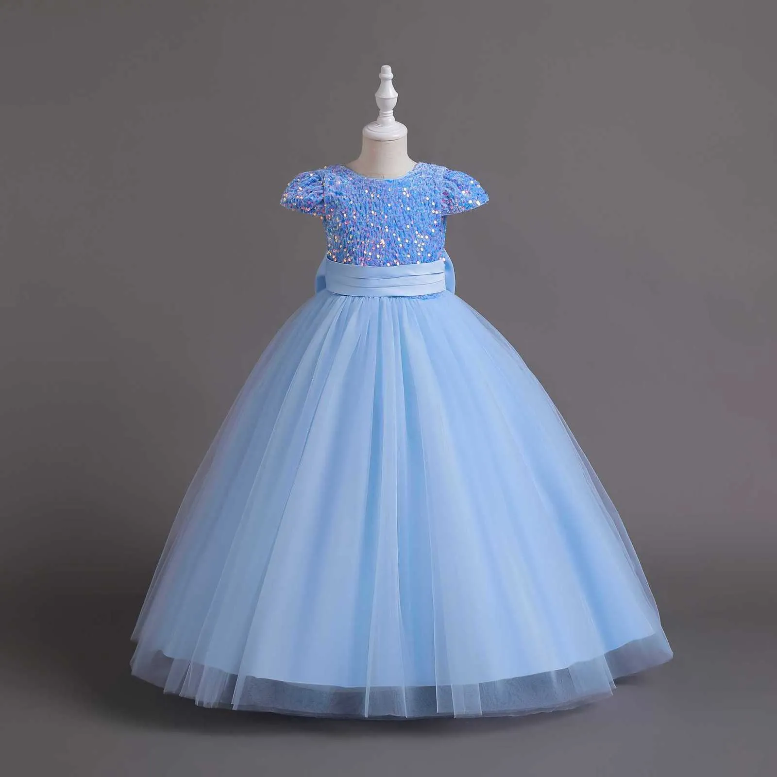 12 14 Yrs Girls Blue Sequined Party Dress Bow... From Cong05, $19.07 |  DHgate.Com