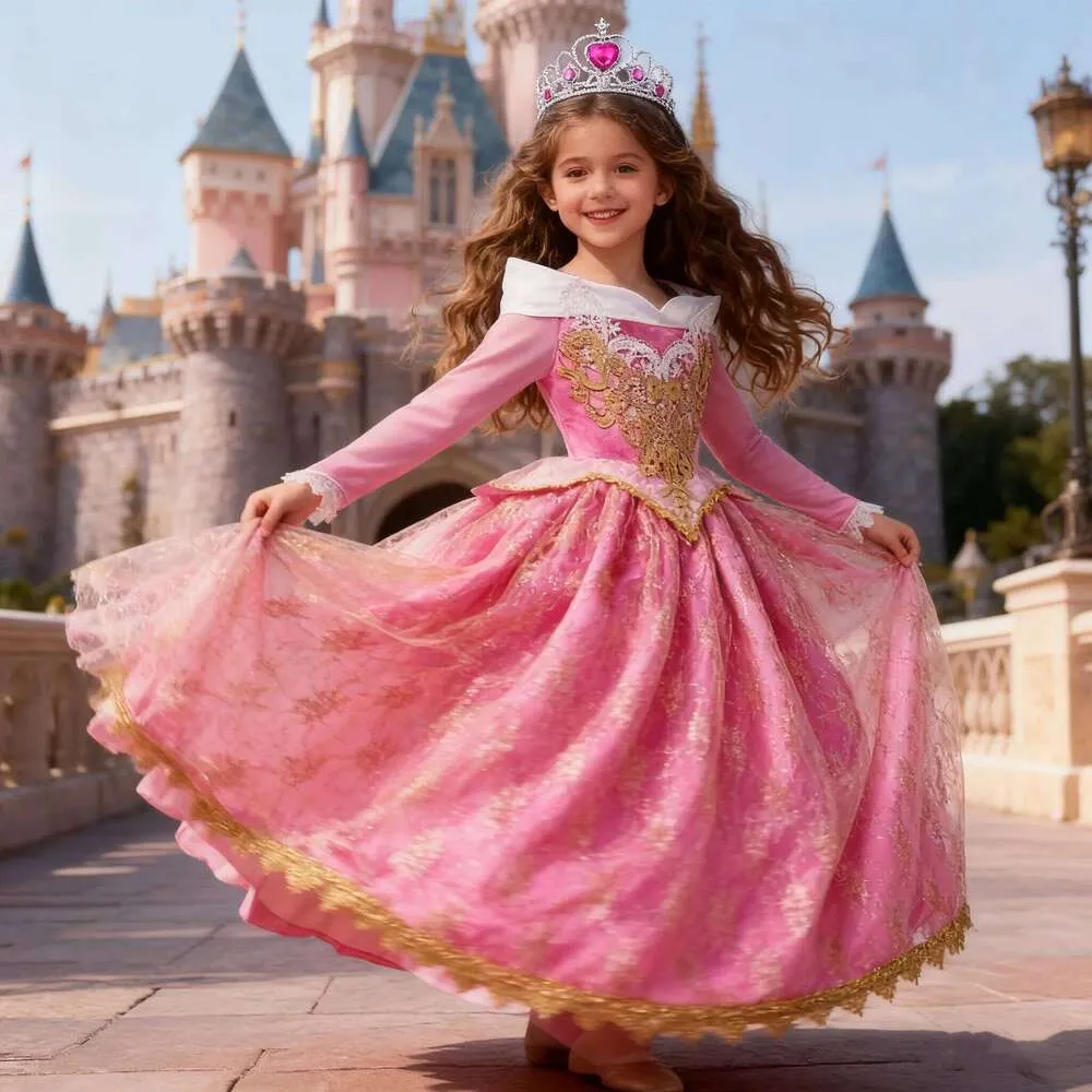briar rose dress pink Princess Briar Rose Pink Costume Dress Luxury Kids Costume by Teresita Orillac Joy Costumes