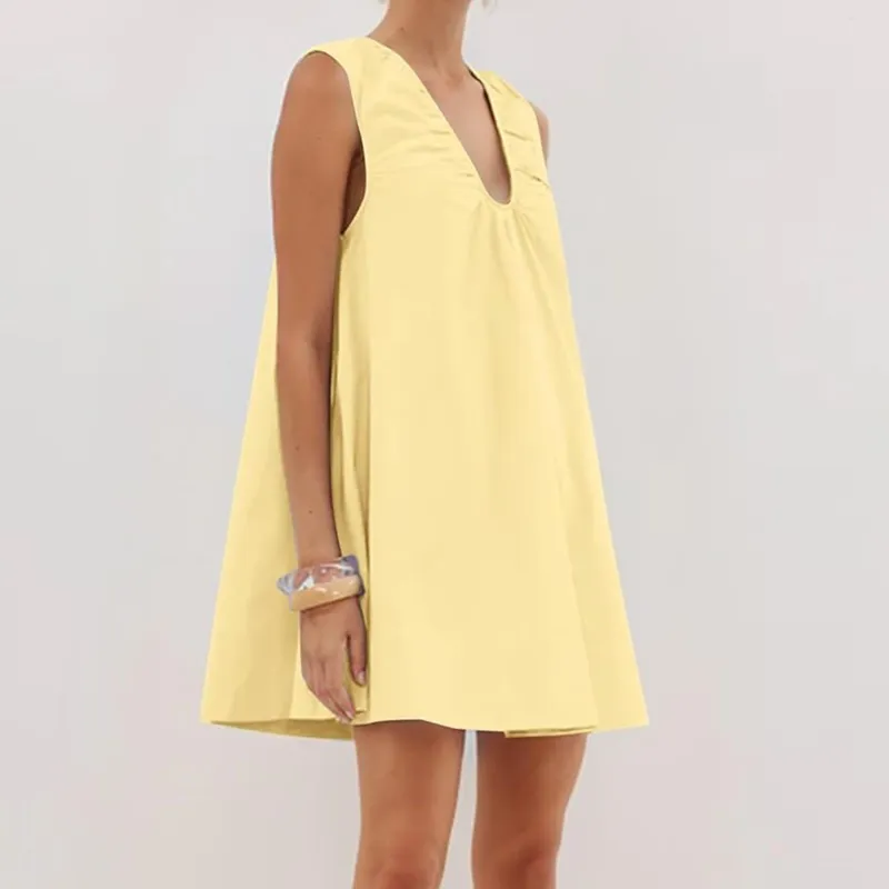 loose fitting tank dress Short loose-fitting dress
