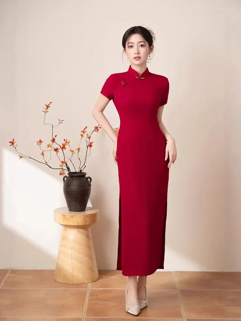 chinese engagement dress White Engagement Cheongsam Toast Bridal Dress S