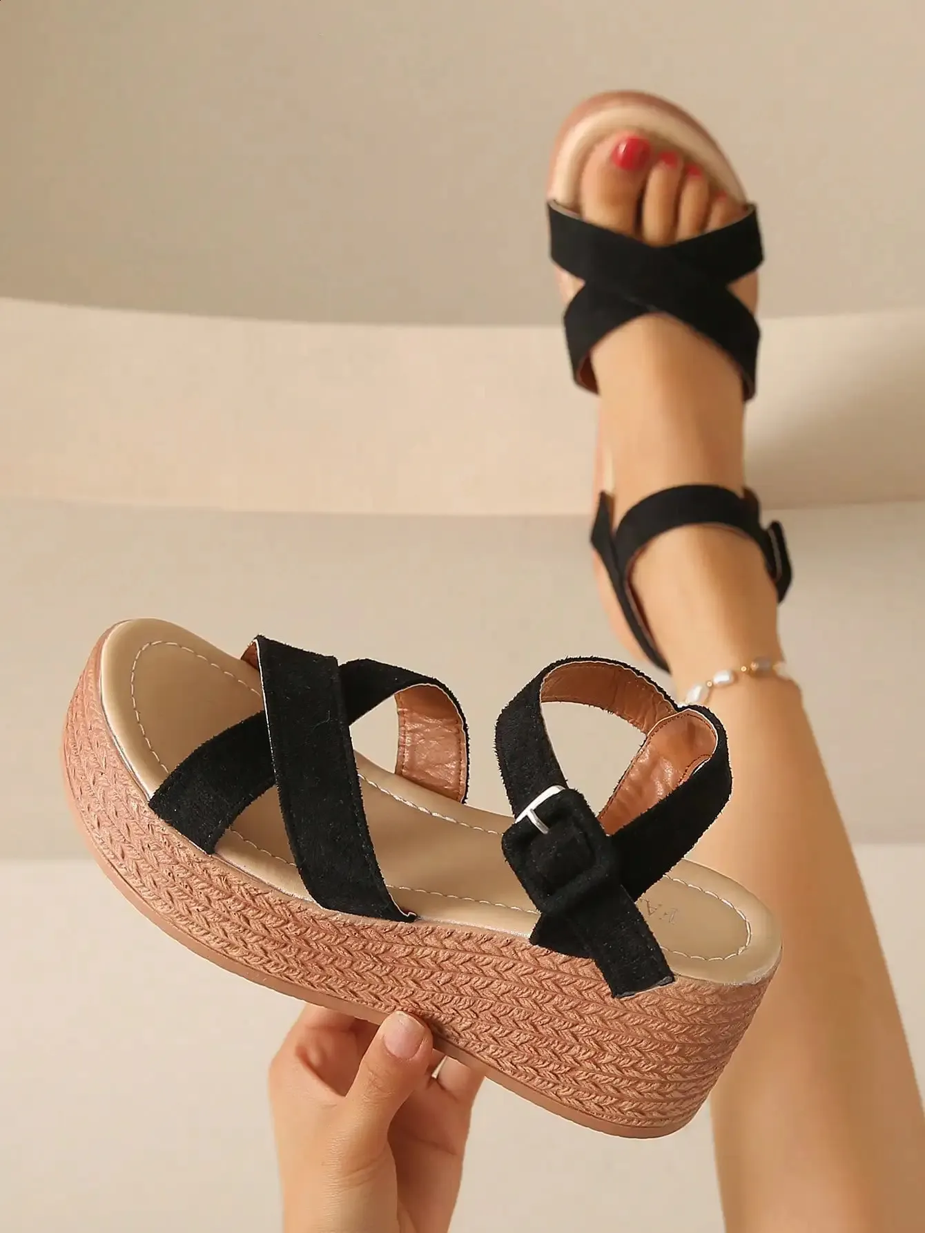 Casual Lightweight Platform Sandals For Women Thick Soled Summer_voghion.com