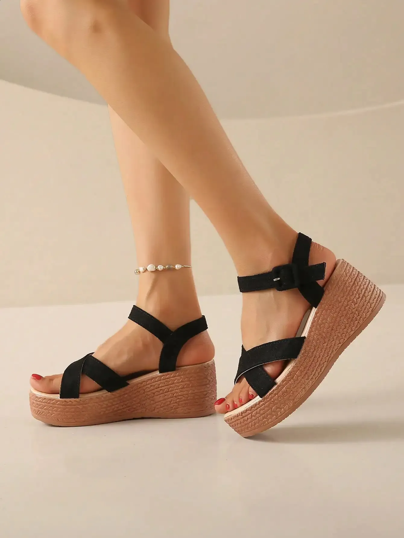 Casual Lightweight Platform Sandals For Women Thick Soled Summer_voghion.com